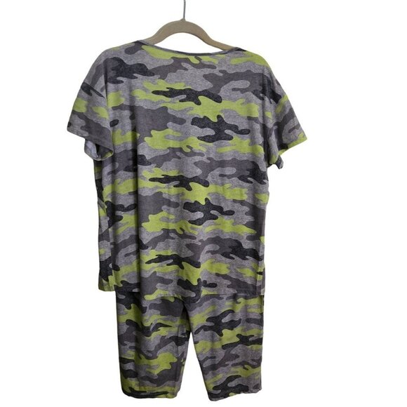Lot Of 2 Lightweight Camo Capris Pajama Sets Size XL - Picture 3 of 9